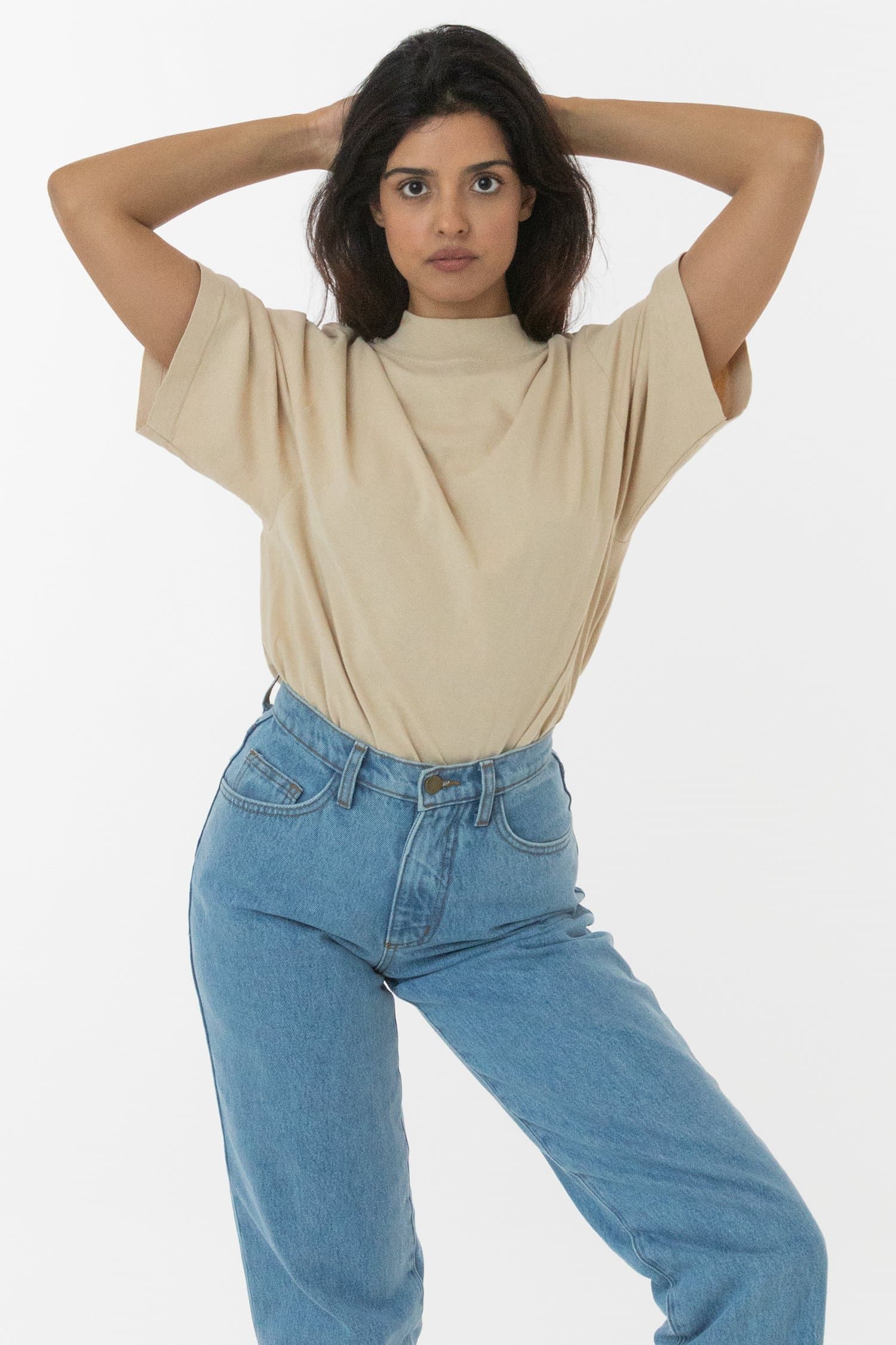 1825GD Unisex - Oversized Short Sleeve High Mockneck T-shirt - Image 6