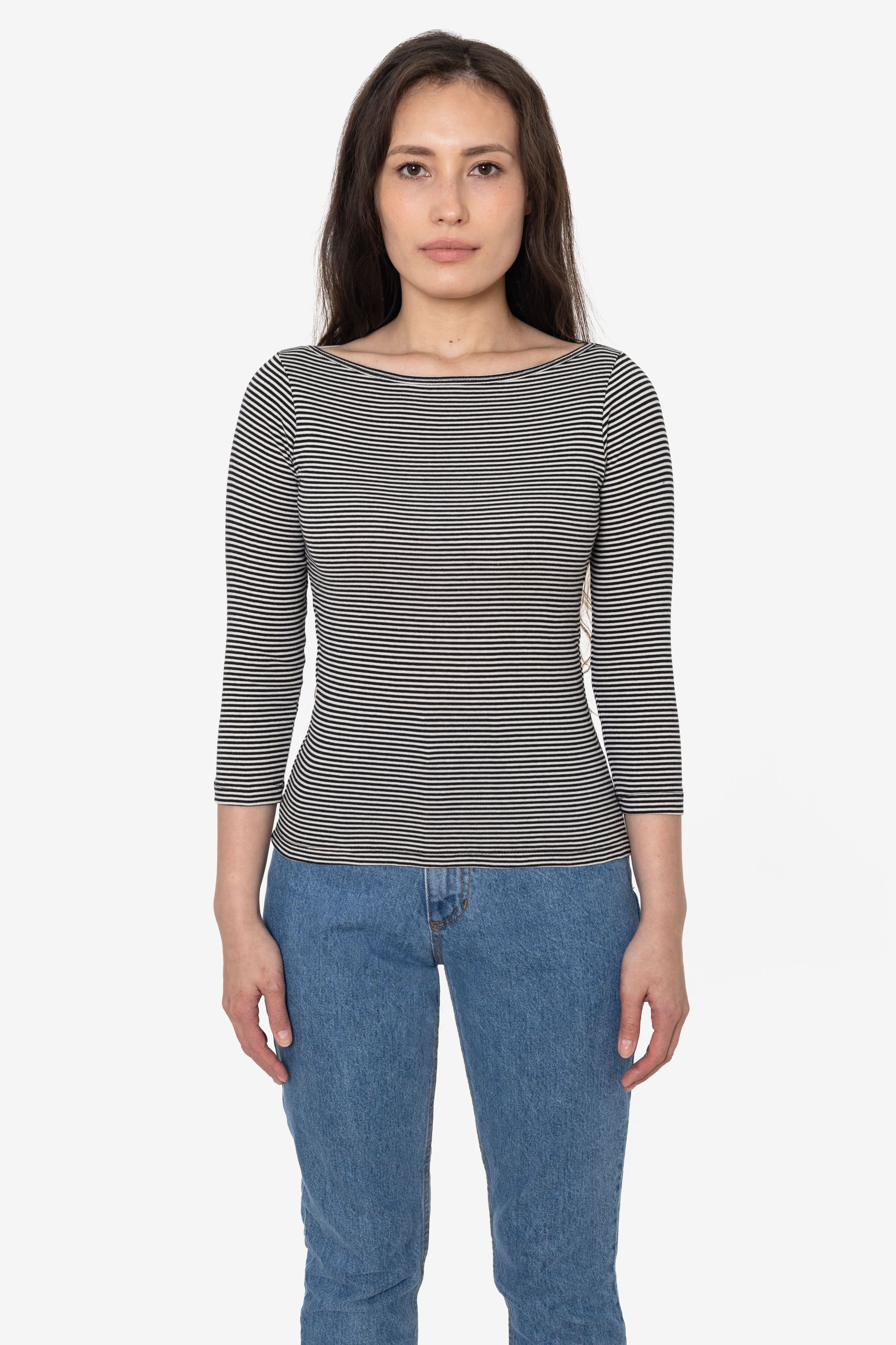 43044 - Baby Rib 3/4 Sleeve Boatneck Top - Image 19