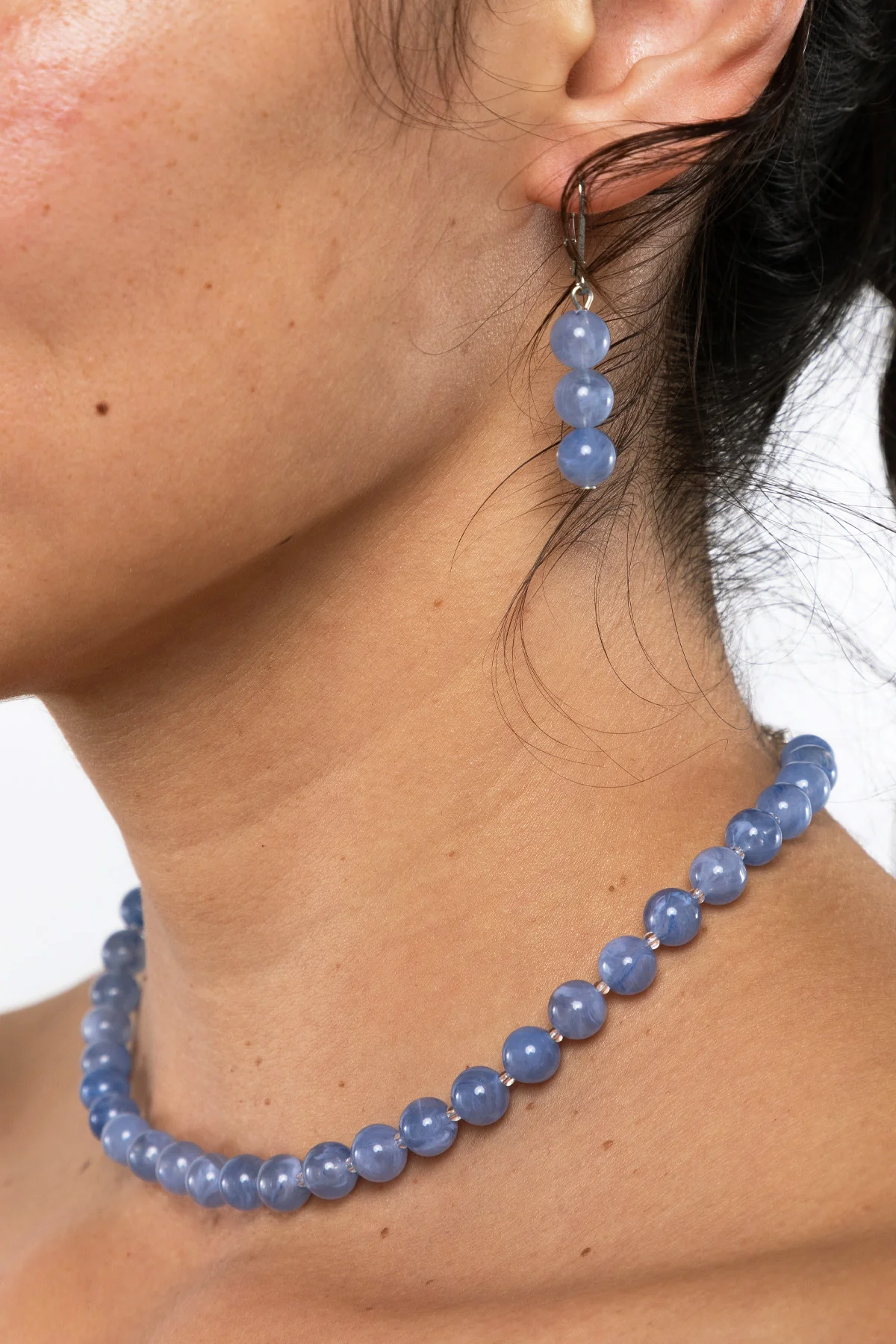 JWL8DE - 8MM Triple Beaded Drop Earrings - Image 11