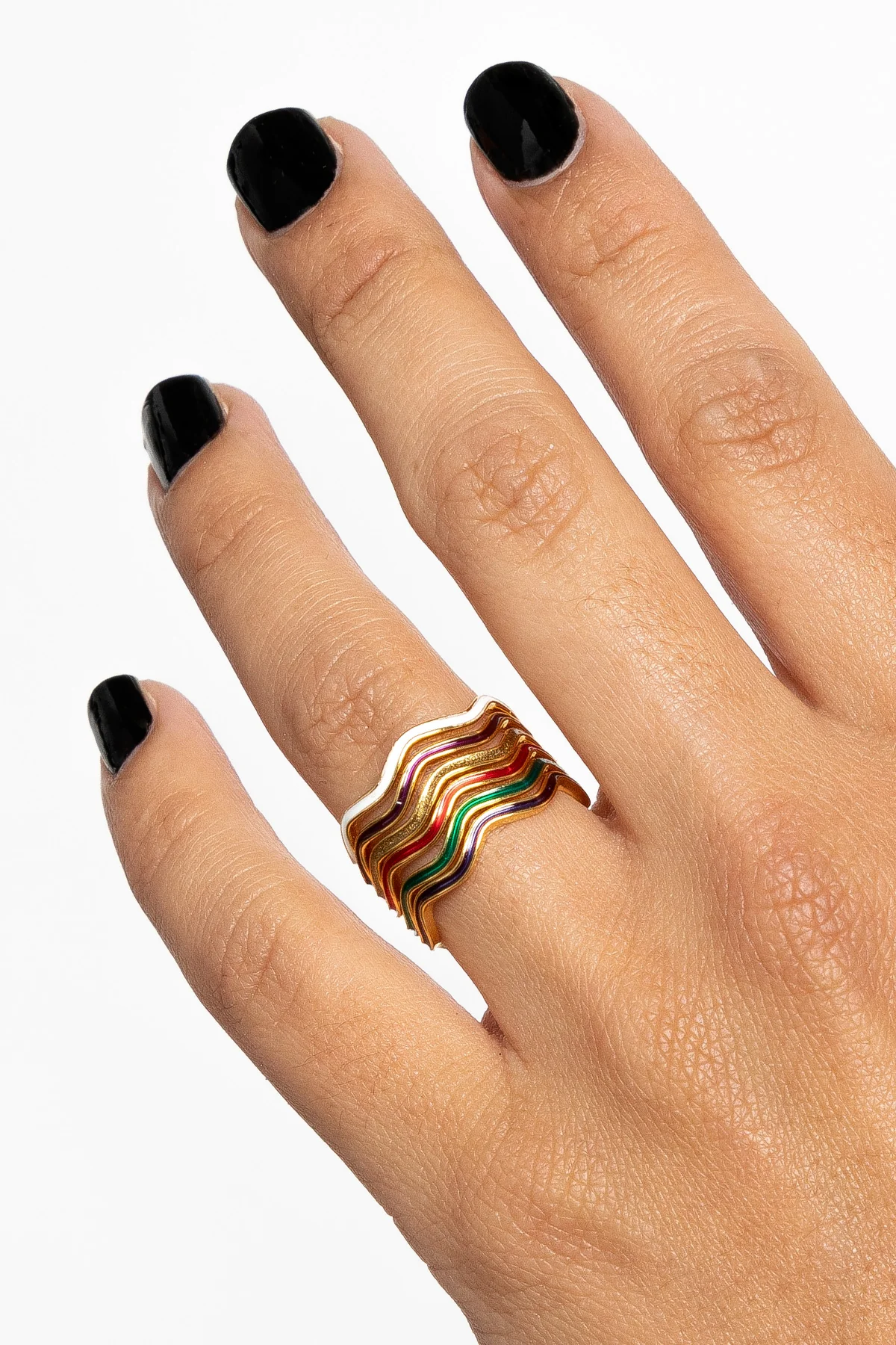 JWLWER - Wavy Enameled Stacking Ring - Image 21