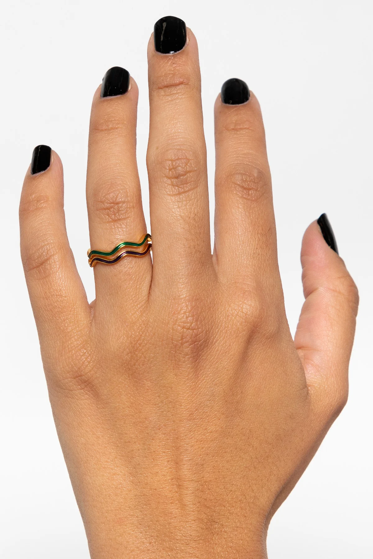 JWLWER - Wavy Enameled Stacking Ring - Image 4