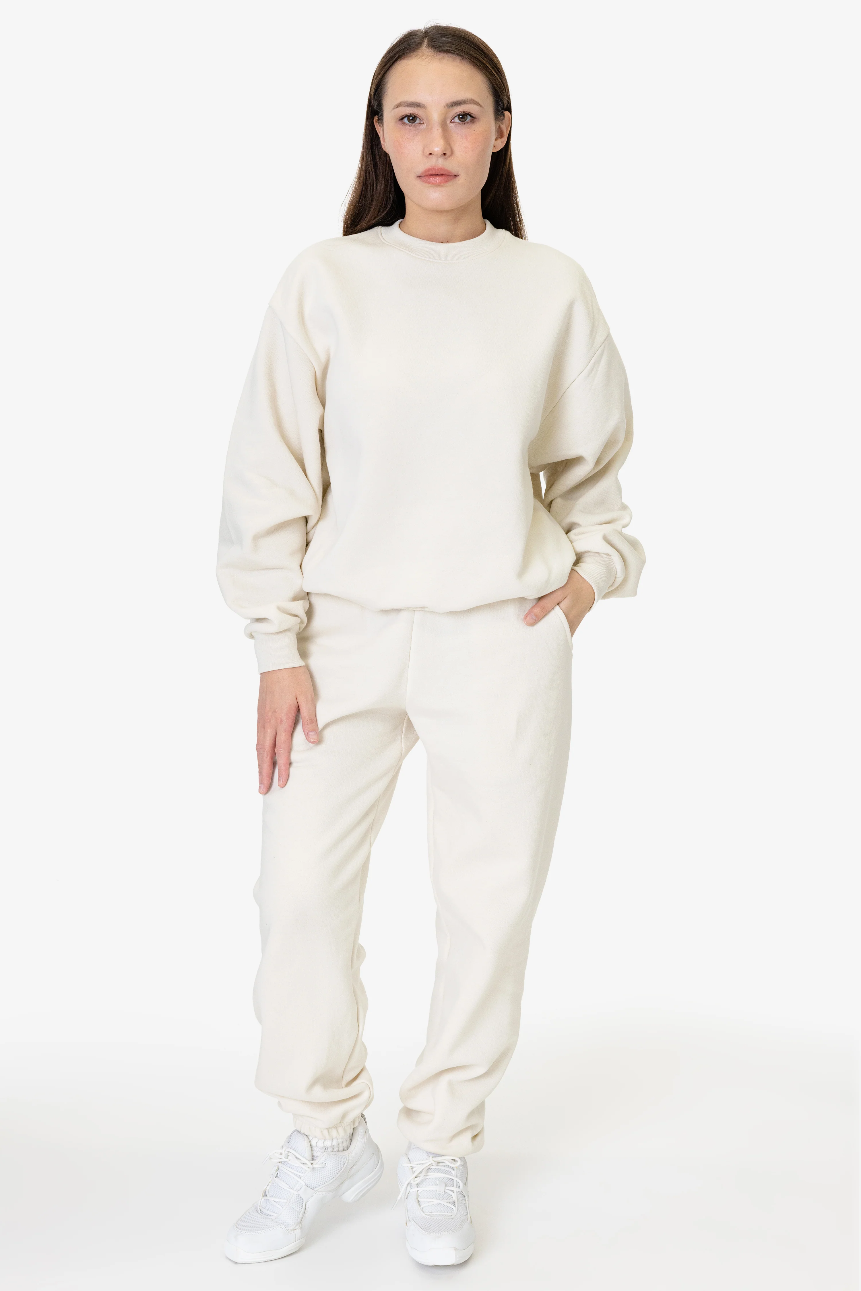 MWF1047 Unisex - 10 oz. Mid-weight Poly Cotton Fleece Wide Crewneck - Image 13